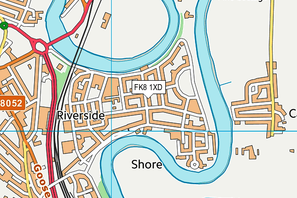 FK8 1XD map - OS VectorMap District (Ordnance Survey)