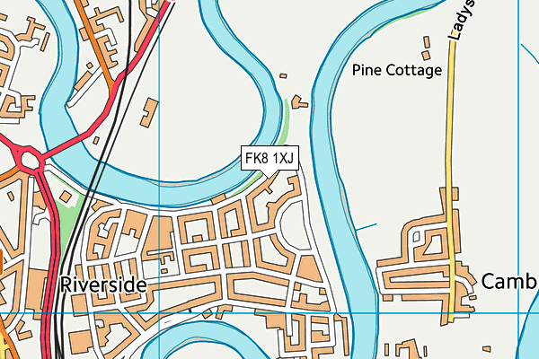 FK8 1XJ map - OS VectorMap District (Ordnance Survey)