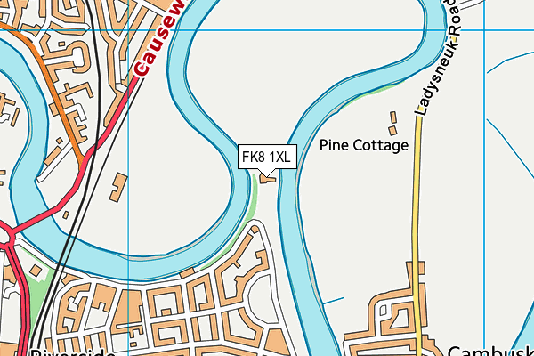 FK8 1XL map - OS VectorMap District (Ordnance Survey)