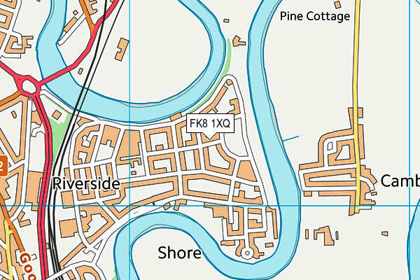 FK8 1XQ map - OS VectorMap District (Ordnance Survey)