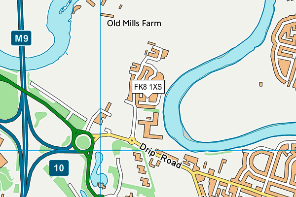 FK8 1XS map - OS VectorMap District (Ordnance Survey)