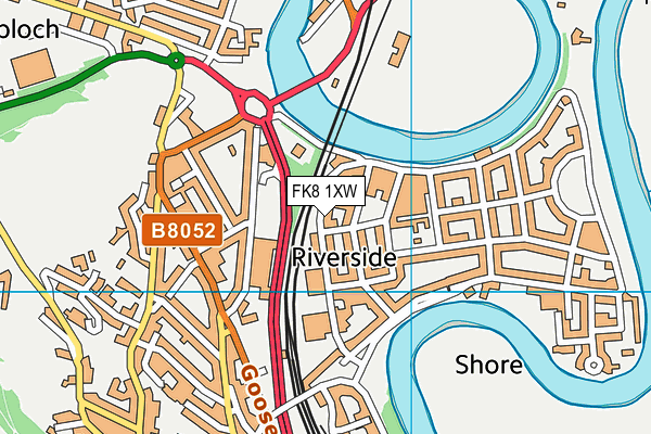 FK8 1XW map - OS VectorMap District (Ordnance Survey)