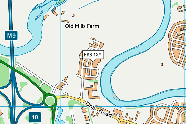 FK8 1XY map - OS VectorMap District (Ordnance Survey)