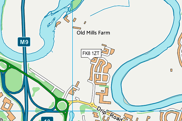 FK8 1ZT map - OS VectorMap District (Ordnance Survey)