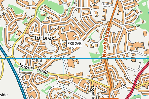 FK8 2AB map - OS VectorMap District (Ordnance Survey)