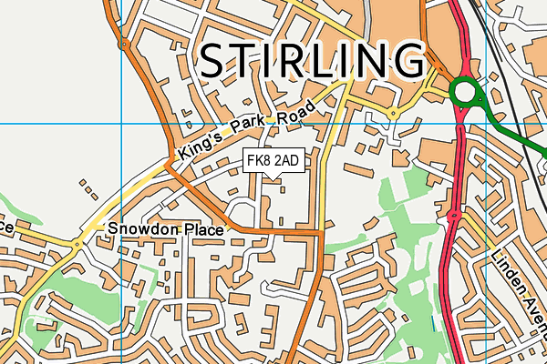 FK8 2AD map - OS VectorMap District (Ordnance Survey)