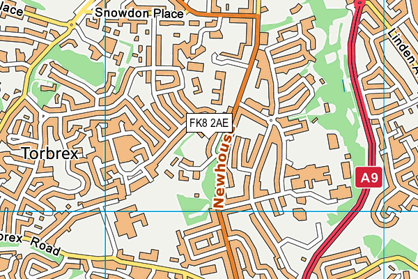 FK8 2AE map - OS VectorMap District (Ordnance Survey)