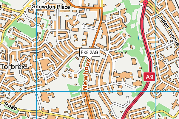 FK8 2AG map - OS VectorMap District (Ordnance Survey)