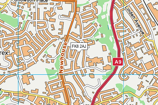 FK8 2AJ map - OS VectorMap District (Ordnance Survey)