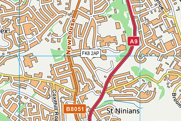 FK8 2AP map - OS VectorMap District (Ordnance Survey)