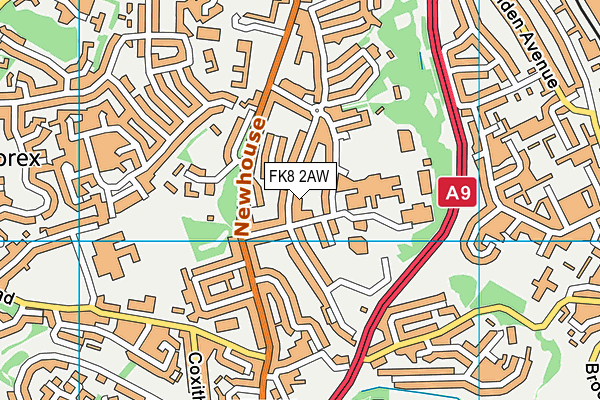 FK8 2AW map - OS VectorMap District (Ordnance Survey)