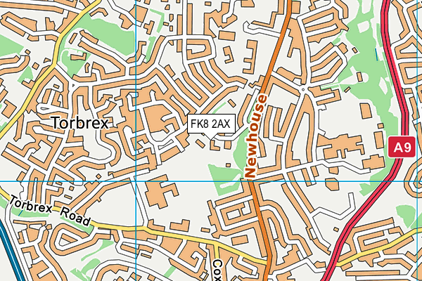 FK8 2AX map - OS VectorMap District (Ordnance Survey)