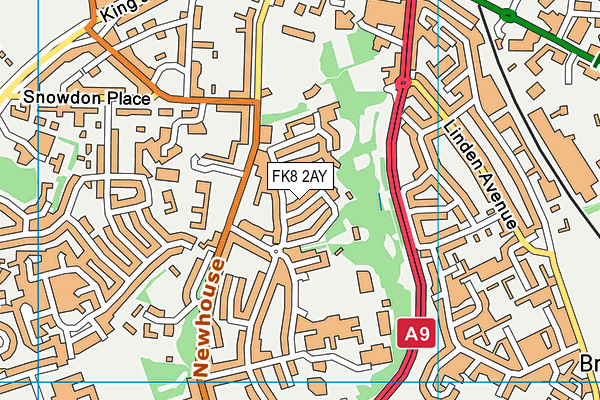 FK8 2AY map - OS VectorMap District (Ordnance Survey)