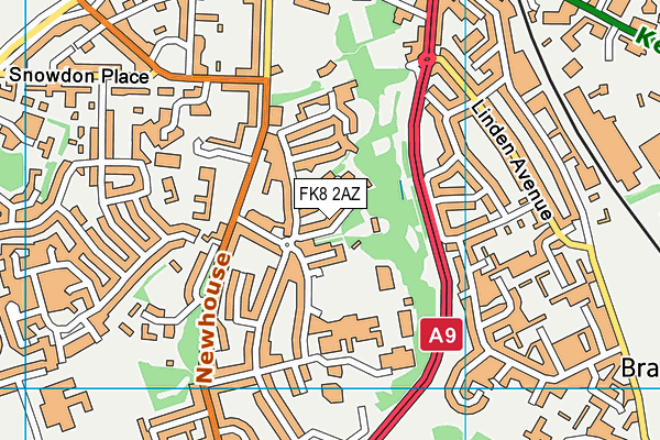 FK8 2AZ map - OS VectorMap District (Ordnance Survey)