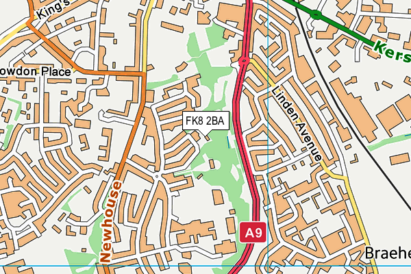 FK8 2BA map - OS VectorMap District (Ordnance Survey)