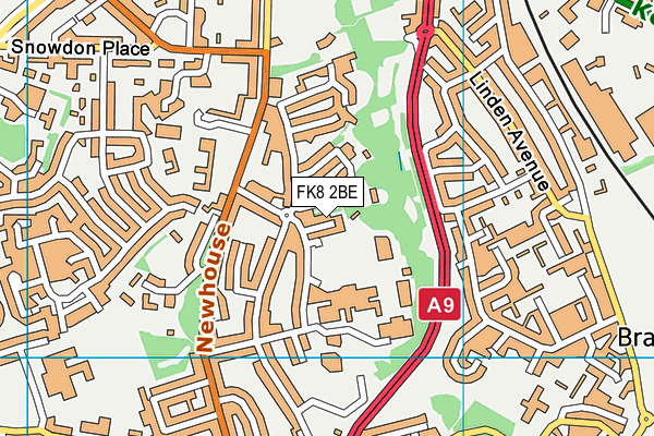 FK8 2BE map - OS VectorMap District (Ordnance Survey)