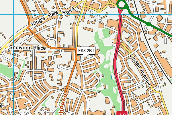 FK8 2BJ map - OS VectorMap District (Ordnance Survey)