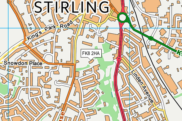 FK8 2HA map - OS VectorMap District (Ordnance Survey)