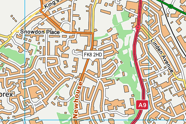 FK8 2HD map - OS VectorMap District (Ordnance Survey)