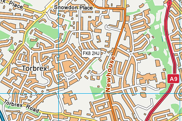 FK8 2HJ map - OS VectorMap District (Ordnance Survey)