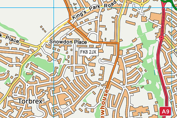 FK8 2JX map - OS VectorMap District (Ordnance Survey)