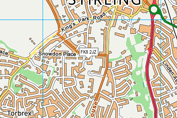 FK8 2JZ map - OS VectorMap District (Ordnance Survey)