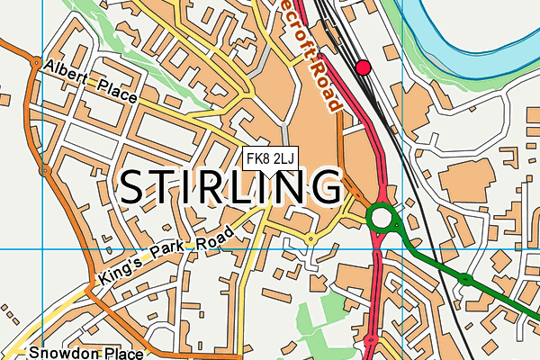 FK8 2LJ map - OS VectorMap District (Ordnance Survey)