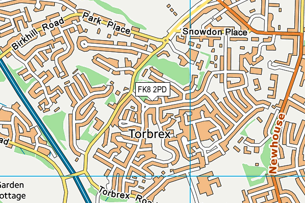 FK8 2PD map - OS VectorMap District (Ordnance Survey)