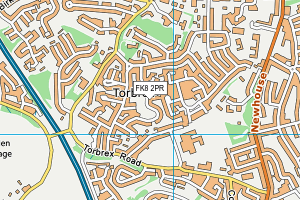 FK8 2PR map - OS VectorMap District (Ordnance Survey)