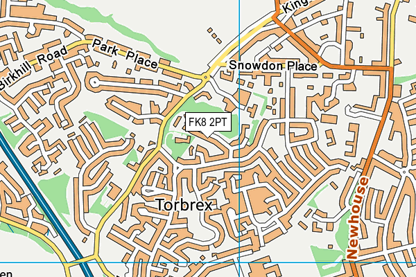 FK8 2PT map - OS VectorMap District (Ordnance Survey)