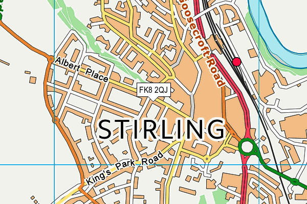 FK8 2QJ map - OS VectorMap District (Ordnance Survey)