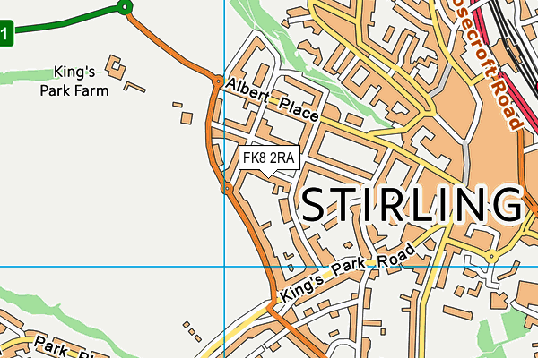 FK8 2RA map - OS VectorMap District (Ordnance Survey)