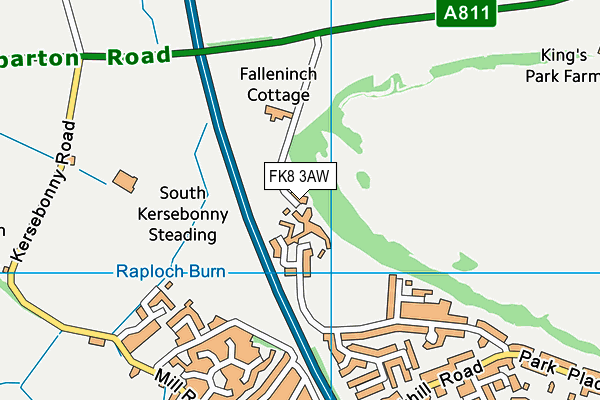 FK8 3AW map - OS VectorMap District (Ordnance Survey)