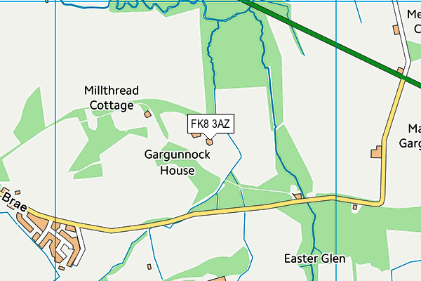 FK8 3AZ map - OS VectorMap District (Ordnance Survey)