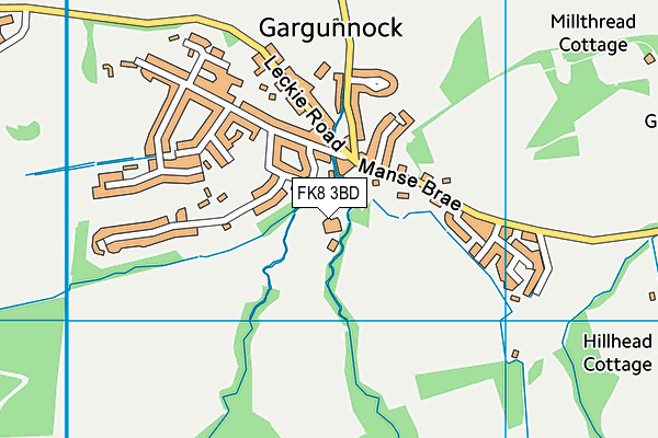 FK8 3BD map - OS VectorMap District (Ordnance Survey)