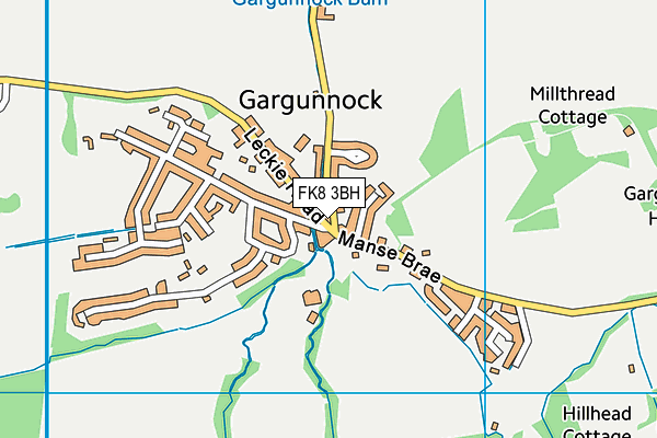 FK8 3BH map - OS VectorMap District (Ordnance Survey)