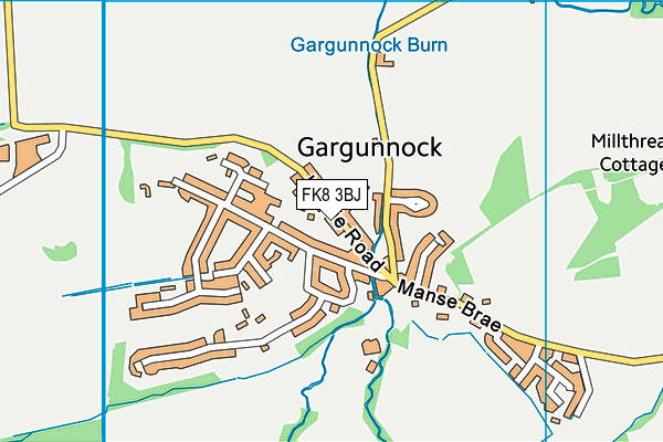 FK8 3BJ map - OS VectorMap District (Ordnance Survey)