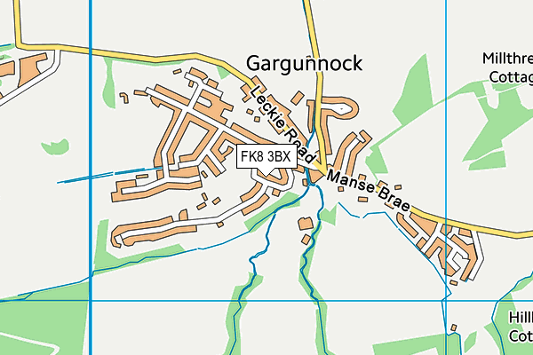 FK8 3BX map - OS VectorMap District (Ordnance Survey)