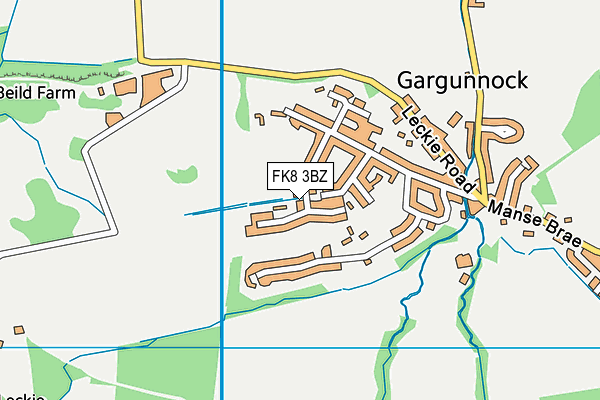 FK8 3BZ map - OS VectorMap District (Ordnance Survey)