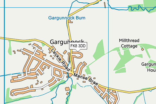 FK8 3DD map - OS VectorMap District (Ordnance Survey)