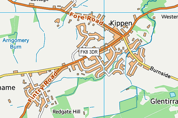 FK8 3DR map - OS VectorMap District (Ordnance Survey)