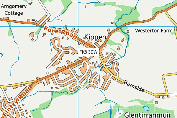 FK8 3DW map - OS VectorMap District (Ordnance Survey)