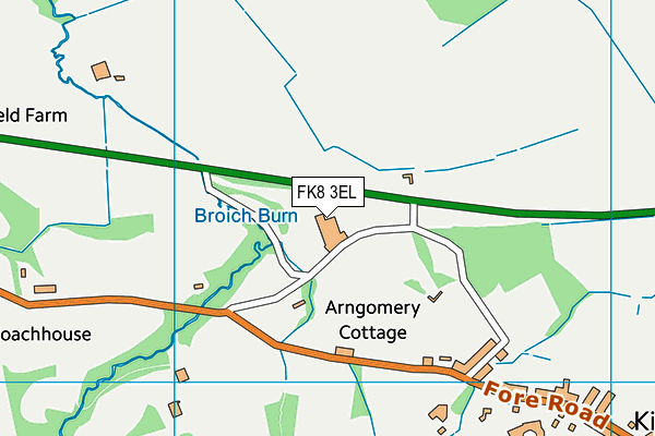 FK8 3EL map - OS VectorMap District (Ordnance Survey)