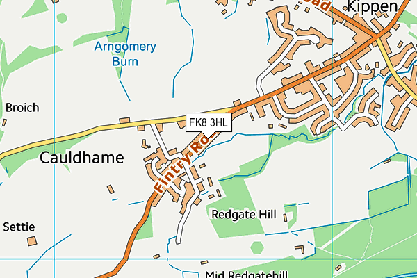 FK8 3HL map - OS VectorMap District (Ordnance Survey)