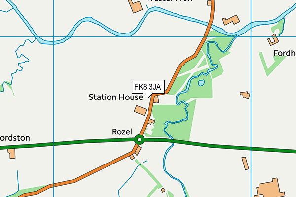 FK8 3JA map - OS VectorMap District (Ordnance Survey)