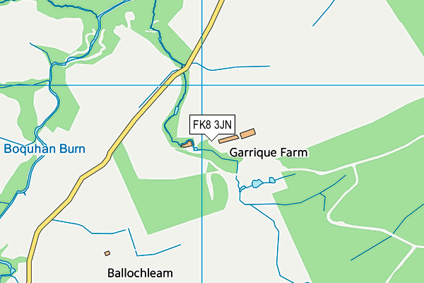 FK8 3JN map - OS VectorMap District (Ordnance Survey)