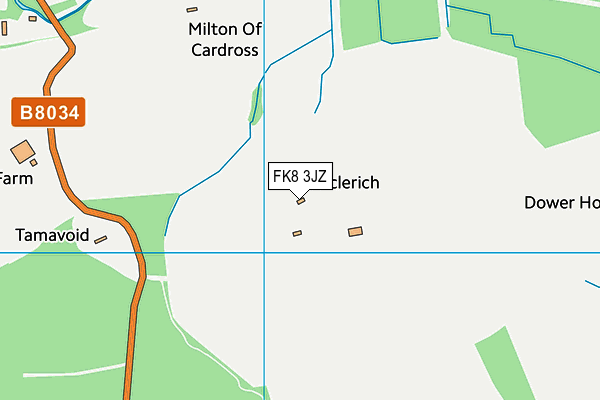FK8 3JZ map - OS VectorMap District (Ordnance Survey)