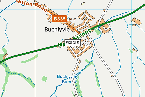 FK8 3LS map - OS VectorMap District (Ordnance Survey)