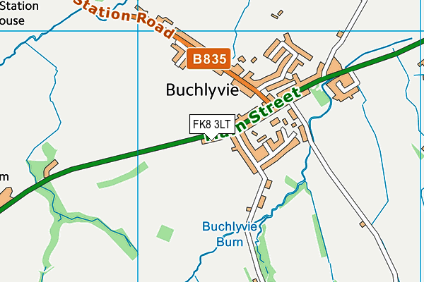 FK8 3LT map - OS VectorMap District (Ordnance Survey)