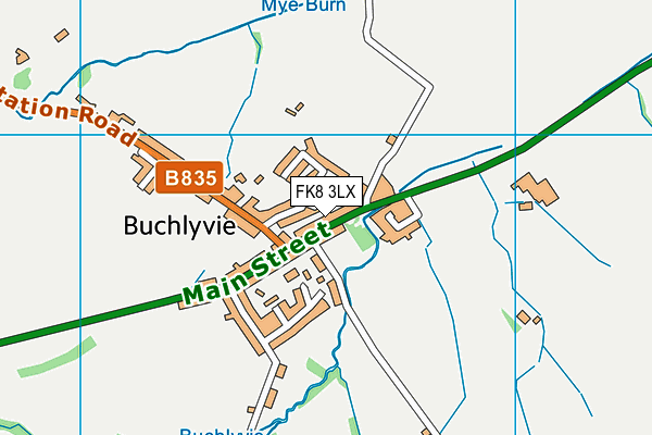 FK8 3LX map - OS VectorMap District (Ordnance Survey)